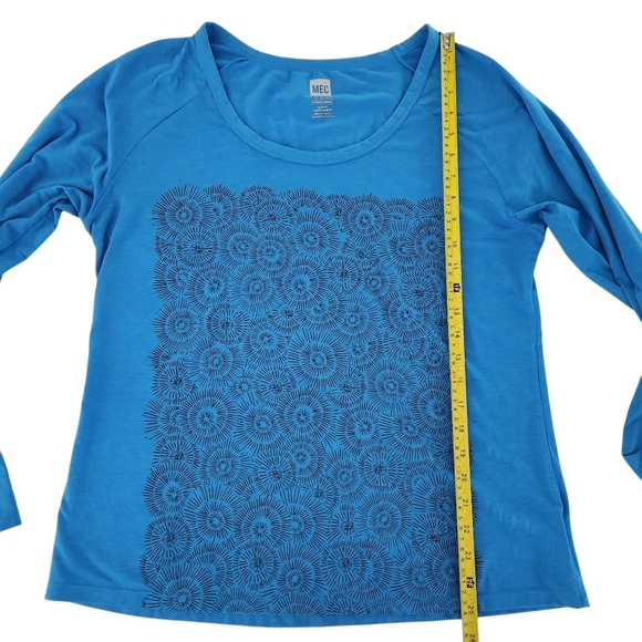 MEC Blue Long Sleeve merino blend Slim Fit Top large - Picture 8 of 10